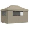 vidaXL Party Tent Gr&aring;brun 279 x 410 x 315 cm Oxford stof