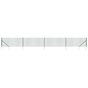 vidaXL tr&aring;dhegn med jordspyd 0,8x10 m gr&oslash;n