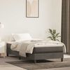 vidaXL springmadras med pocketfjedre medium 80x210x20 cm fl&oslash;jl m&oslash;rkegr&aring;