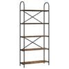 vidaXL Bogreol 5 niveauer 80 x 30 x 183 cm Konstrueret tr&aelig; R&oslash;get eg