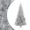 vidaXL kunstigt juletr&aelig; med juletr&aelig;sfod 210 cm PET s&oslash;lvfarvet