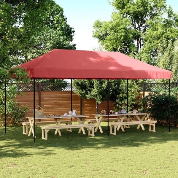 vidaXL foldbart pop up-festtelt 580x292x315 cm bordeaux