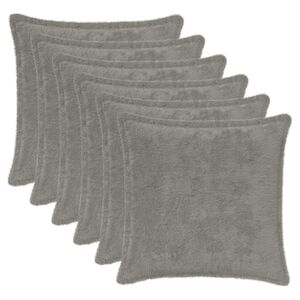 vidaXL Pudebetr&aelig;k 6 stk. HOUTEN Lysegr&aring; 30 x 30 cm Faux Kanin Pels