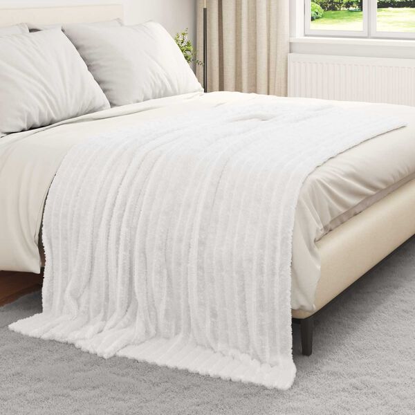 vidaXL Kastet&aelig;pper 6 pcs Hvid 200 x 150 cm Fleece