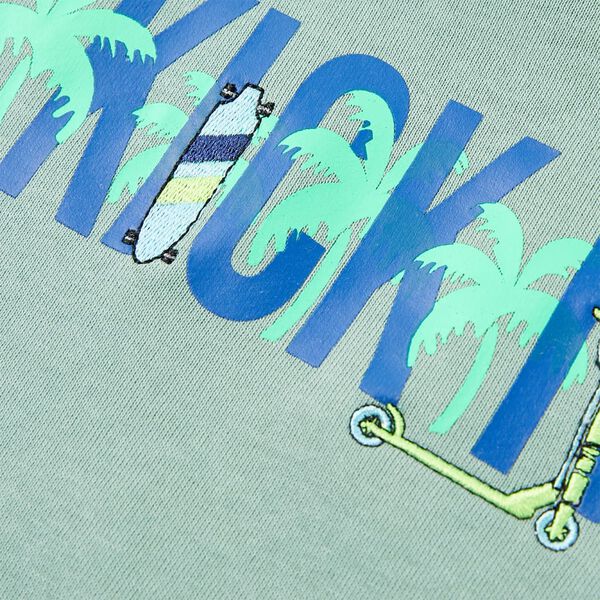 Sweatshirt til b&oslash;rn str. 104 lys kakifarve