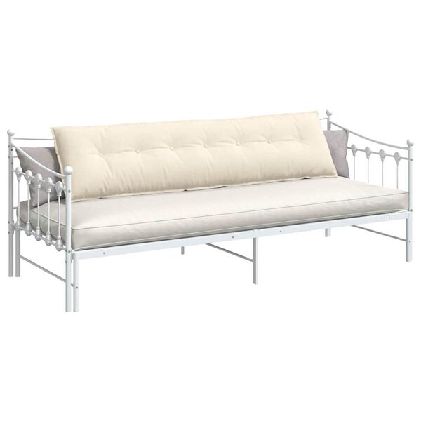 vidaXL Rygpude Creme 200 x 50 cm Velourstof