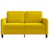 vidaXL 2-personers sofa 120 cm fløjl gul