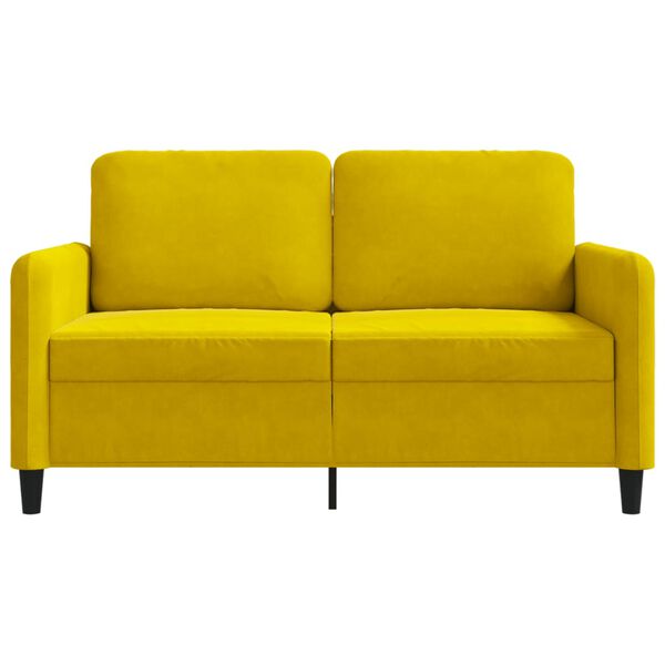 vidaXL 2-personers sofa 120 cm fløjl gul