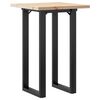 vidaXL spisebord 50x50x75,5 cm O-stel massivt fyrretr&aelig; og st&aring;l
