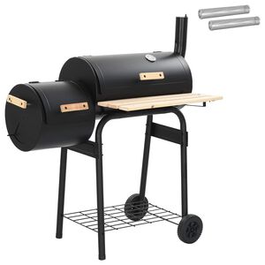 vidaXL Udend&oslash;rs grill 103 x 60 x 113 cm St&aring;l Sort