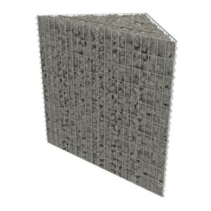 vidaXL gabion-h&oslash;jbed 75x75x100 cm galvaniseret st&aring;l