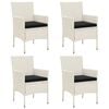 vidaXL havestole med hynder 4 stk. polyrattan hvid