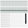 vidaXL Hegn med post Gr&oslash;n 1 x 100 m St&aring;l og PVC
