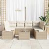 vidaXL Havesofa S&aelig;t med pude 8 pcs Beige og creme polyrattan
