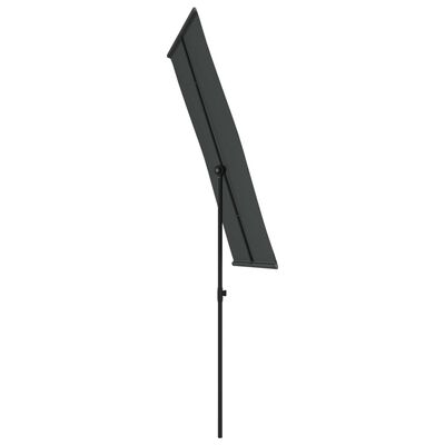 vidaXL udendørs parasol med aluminiumsstang 180x110 cm antracitgrå