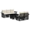 vidaXL Havesofa S&aelig;t 6 stk. Sort og Cremehvid polyrattan