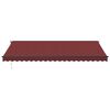 vidaXL markise med LED-lys 500x350 cm automatisk betjening bordeaux