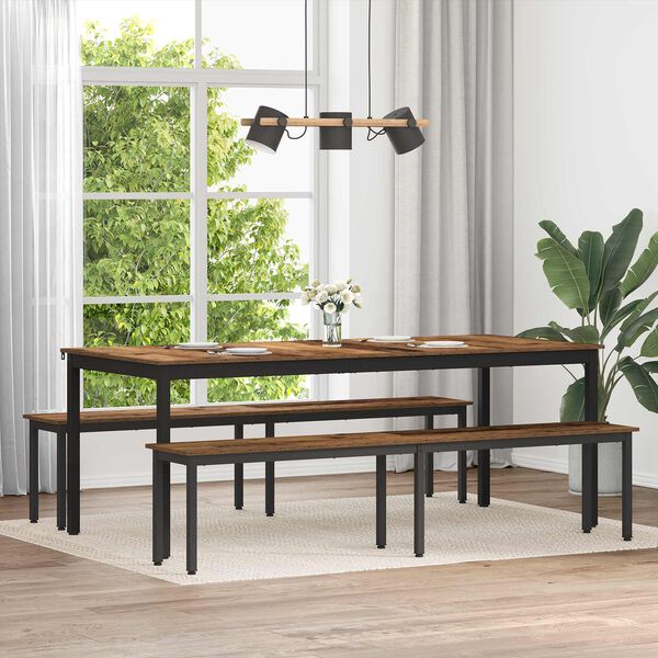 vidaXL b&aelig;nk Gammelt tr&aelig; 200 x 35 x 45 cm Konstrueret tr&aelig;