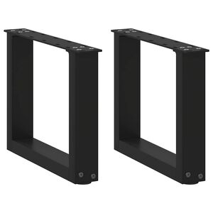 vidaXL sofabordsben U-formet 2 stk. sort 30x(30-31) cm st&aring;l