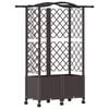 vidaXL H&aelig;vet Bed med Trellis og Tag Brun 122 x 40 x 144 cm PP