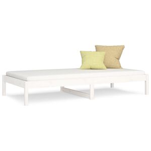 vidaXL daybed uden madras 90x200 cm massivt fyrretr&aelig; hvid