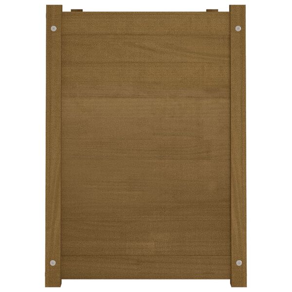 vidaXL plantekasse 100x50x70 cm massivt fyrretræ gyldenbrun
