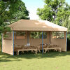 vidaXL Party Tent Beige 292 x 580 x 315 cm Oxford stof
