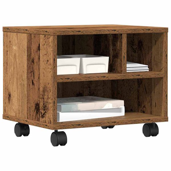 vidaXL Printerstand Gammelt tr&aelig; 41 x 32 x 33.5 cm Konstrueret tr&aelig;