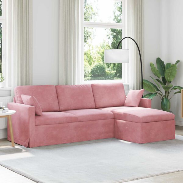 vidaXL Sofa Lyser&oslash;d Samlede dimensioner: 228 x 134 x 80 cm (B x D x H)