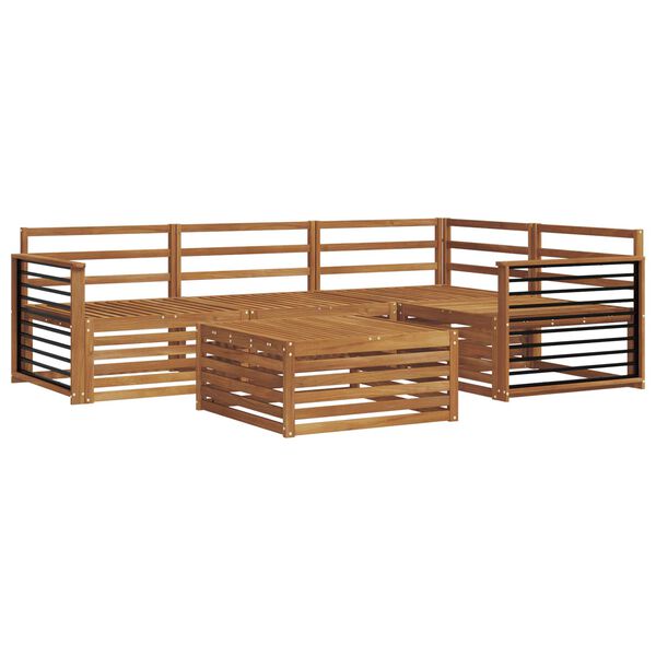 vidaXL Udend&oslash;rs sofagruppe 5 pcs Naturfarvet Massivt Akacietr&aelig;