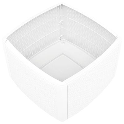 vidaXL sidebord 54 x 54 x 36,5 cm plastik hvid