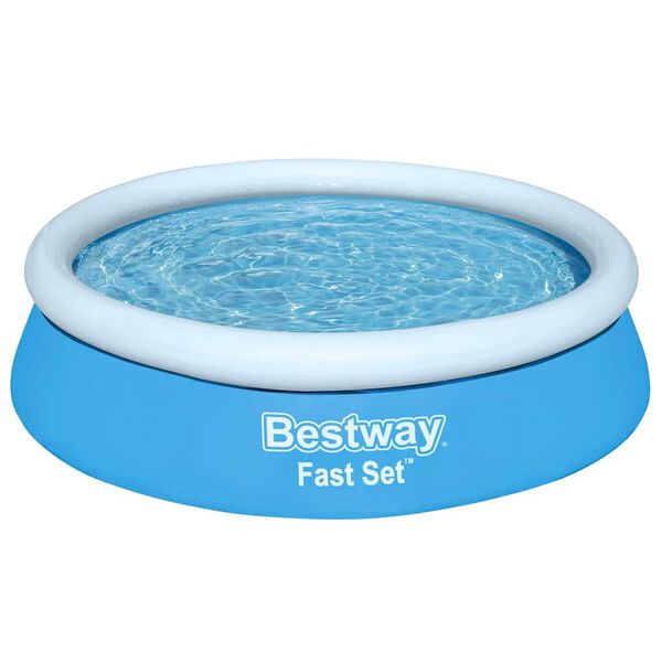 Bestway oppustelig pool Fast Set 183x51 cm rund bl&aring;