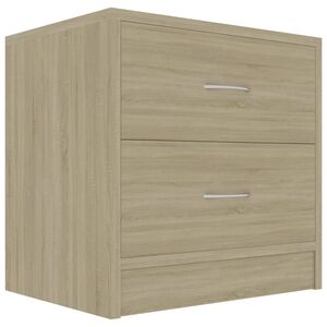 vidaXL sengebord 40x30x40 cm konstrueret tr&aelig; sonoma-eg