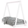 vidaXL sengeramme til juniorseng 70x140 cm massivt fyrretr&aelig; hvid