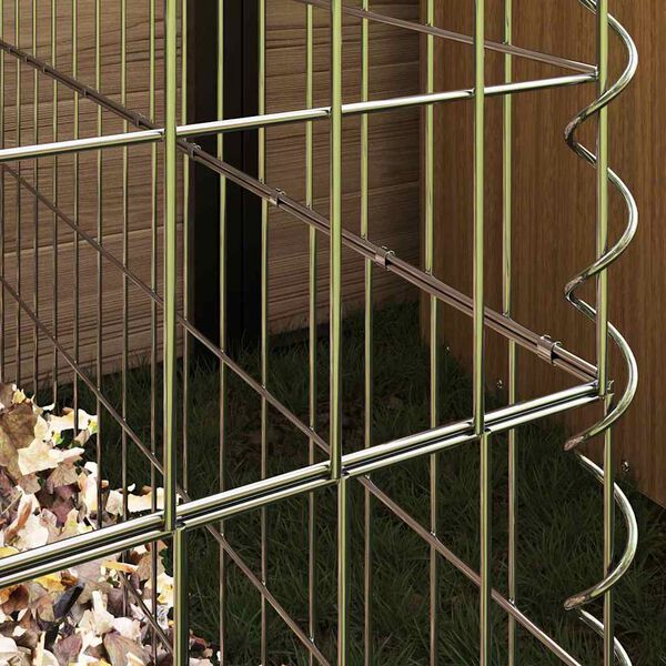 vidaXL Square Komposter 100 x 100 x 100 cm Jern