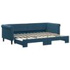 vidaXL daybed med udtr&aelig;k 80x200 cm velour bl&aring;