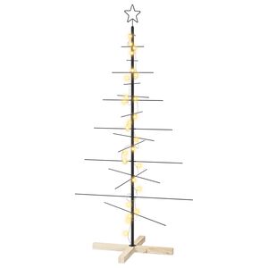 vidaXL Juletr&aelig; i metal med fod KUOPIO 150 cm Varm hvid St&aring;l Sort