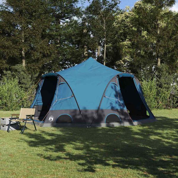 vidaXL Dome Telt Blå 505 x 450 x 248 cm 185T Polyester med PU Coating
