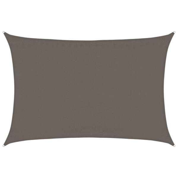 vidaXL solsejl 3,5x4,5 m HDPE 160 g/m² antracitgrå