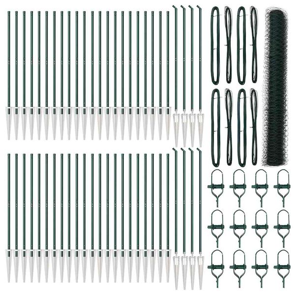 vidaXL Hegnspæl Grøn 100 x 1,2 m (36 mm net) Stål og PVC