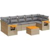 vidaXL sofas&aelig;t til haven 8 dele med hynder polyrattan beige