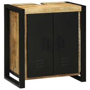 vidaXL Vaskeskab med opbevaring Brun 55 x 35 x 60 cm Massivt mangotræ