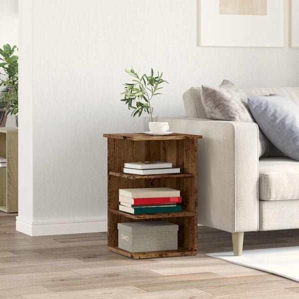 vidaXL skænk 35x35x55 cm konstrueret træ antikt træ