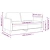 vidaXL 2-personers sofa 140 cm kunstl&aelig;der vinr&oslash;d