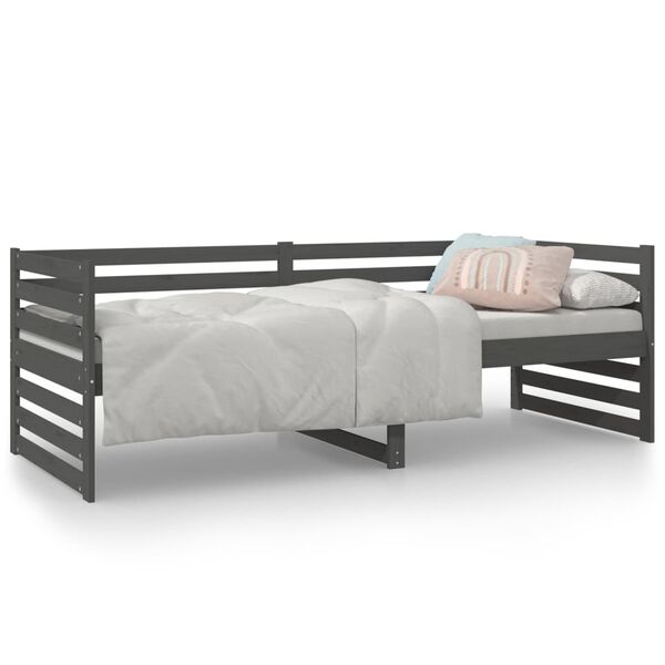 vidaXL daybed 80x200 cm massivt fyrretr&aelig; gr&aring;