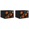vidaXL V&aelig;gmonteret natbord LOCHEM 2 stk. Sort eg 36 x 33 x 25 cm