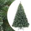 vidaXL Kunstigt b&oslash;jelig juletr&aelig; snefl&oslash;jtet Gr&oslash;n 180 cm PVC, st&aring;l