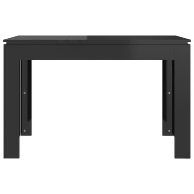 vidaXL spisebord 120 x 60 x 76 cm spånplade sort højglans