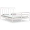 vidaXL sengeramme 150x200 cm King Size massivt fyrretr&aelig; hvid