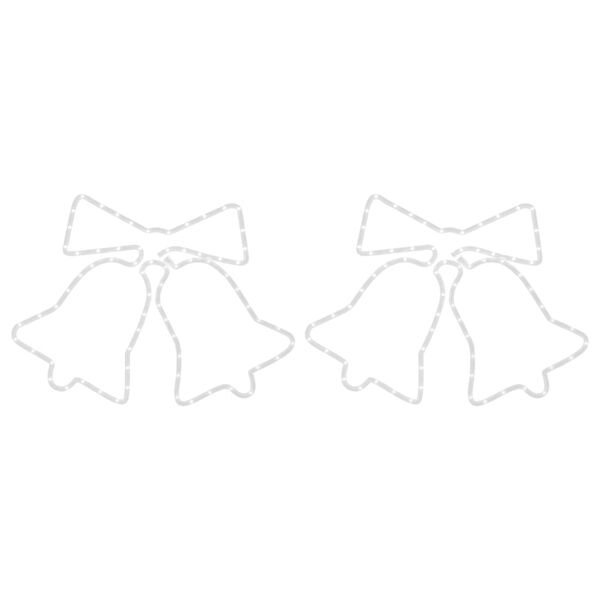 vidaXL juleklokker 2 stk. 50x56 cm 72 LED'er julefigur